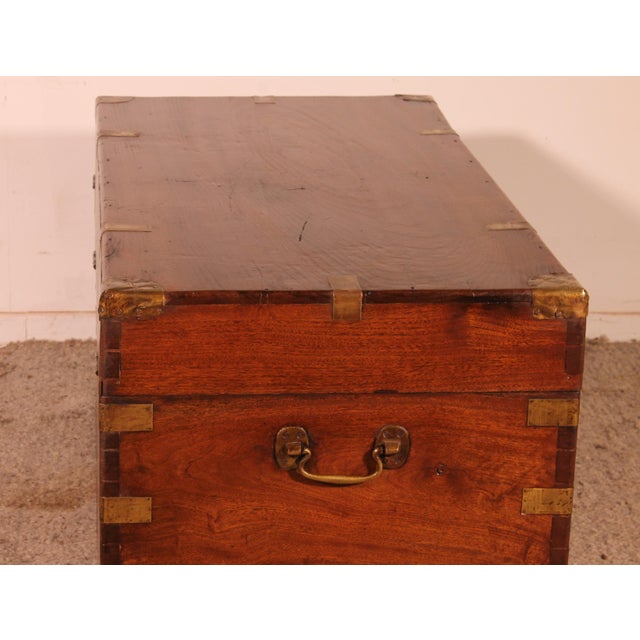 Marine Chests with Double Locks, 19th Century, Set of 2 For Sale - Image 15 of 18