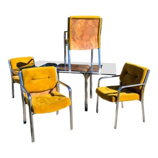 1970s Mid-Century Modern Retro Dining Set - 5 Pieces For Sale