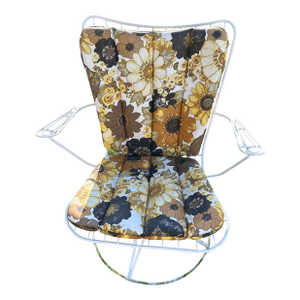 Homecrest Patio Rocker- Vintage Flower Power, Attributed