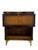 This vintage mid-century modern bedside cabinet features a compact drop-front design with a clean, architectural profile...