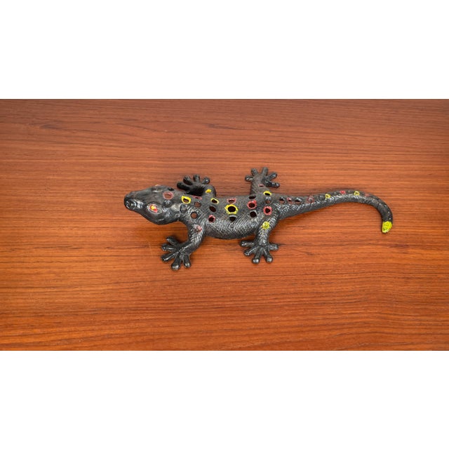 Mid-Century Brutalist Metal Gecco Figurine, 1960s | Chairish