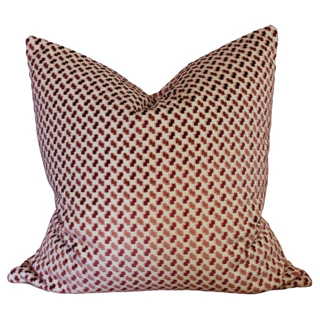 Manuel Canovas Manuel Canovas Pink Cut Velvet 22" Pillows - Set of 2 For Sale - Image 4 of 4