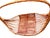 Mid 20th century Asian lightweight handwoven basket featuring an elongated oval form and wrapped handle. Traditionally...