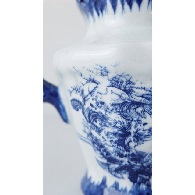 Late 20th Century Intage Victoria Ware Ironstone Blue & White Ewer Pitcher & Wash Basin Set – 2 Pieces For Sale - Image 5 of 8