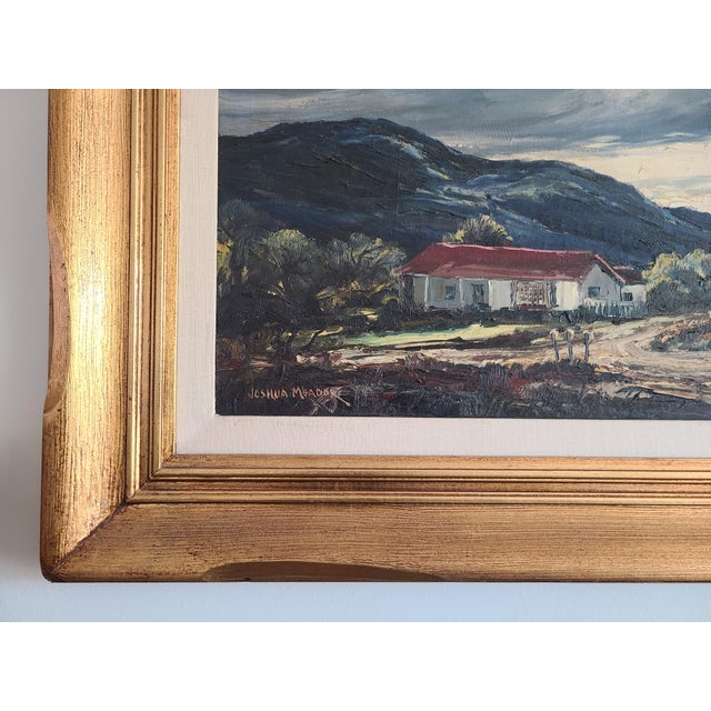 Joshua Meador Vintage Oil Painting Plein Air Rural California Landscape For Sale - Image 13 of 18