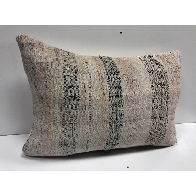 Rustic Traditional Turkish Handmade Vintage Kilim Sofa Pillow Cover For Sale - Image 3 of 6