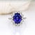 4.4cts Tanzanite Ring W Earth Mined Diamond Accent in 14k White Gold | Ov 10x8mm For Sale - Image 4 of 7