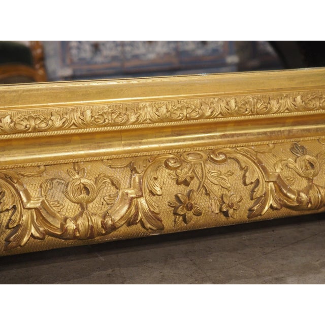 Antique French Louis XIV Style Symmetrical Giltwood Mirror, Circa 1890 For Sale In Dallas - Image 6 of 18