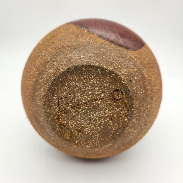 Studio Pottery Mid 20th Century Studio Pottery Weed Pot with Red Drip Glaze For Sale - Image 4 of 4