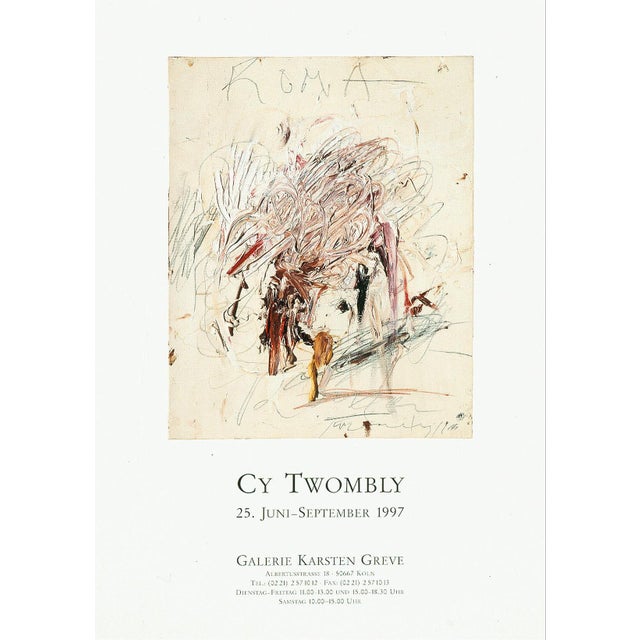 Cy Twombly Exhibition Poster, 1997 For Sale