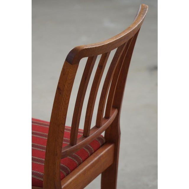 Danish Modern Dining Chairs in Oak and Upholstered Seats, 1950s, Set of 6 For Sale - Image 9 of 18