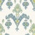 Sample - Schumacher X Martyn Lawrence Bullard Raja Embroidery Fabric in Sky For Sale