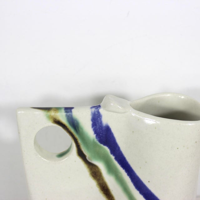Vintage Studio Pottery Pitcher Jug Vase For Sale - Image 6 of 8
