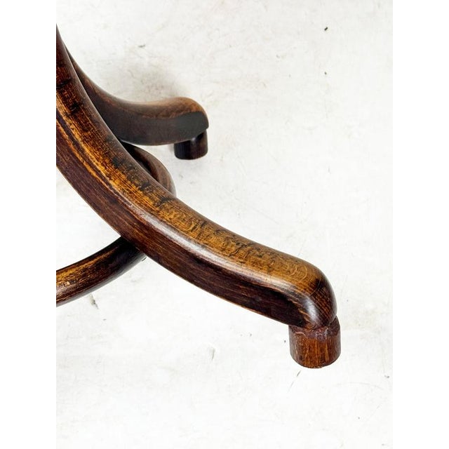 Art Deco Adjustable Piano Stool from Fischel, Former Czechoslovakia, 1920s For Sale - Image 6 of 10