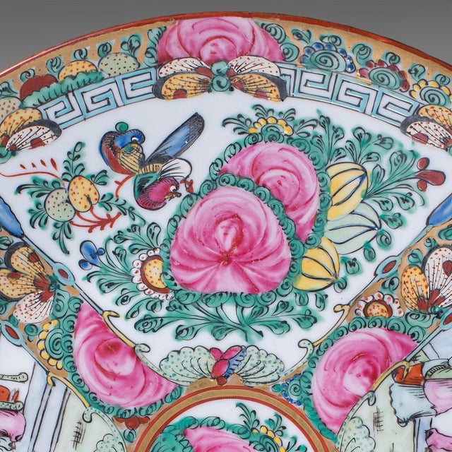 Rose Antique Famille Rose Display Plate, Oriental, Rose Medallion, Charger, Edwardian For Sale - Image 8 of 8