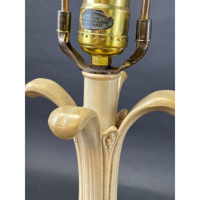 Vintage Italian Capodimonte Floral Relief Table Lamps - Pair For Sale In Baltimore - Image 6 of 12