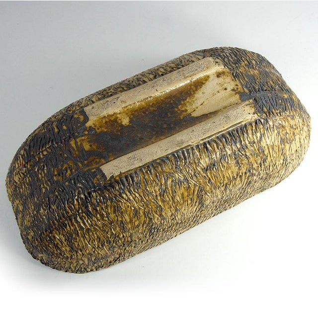 Brown Brutalist Ceramic Dish from Agu Reuver, Holland, 1960s For Sale - Image 8 of 9