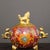 Traditional Vintage Cloisonne Enamel Incense Burner – 6.1" Gilt Lion Censer With Floral Motif For Sale - Image 3 of 9