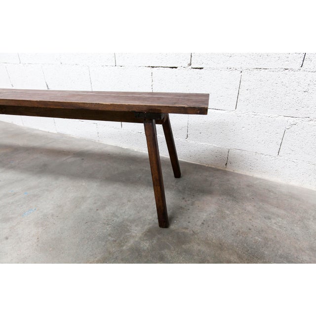 Brutalist Artisanal Bench, 1960s For Sale - Image 9 of 10