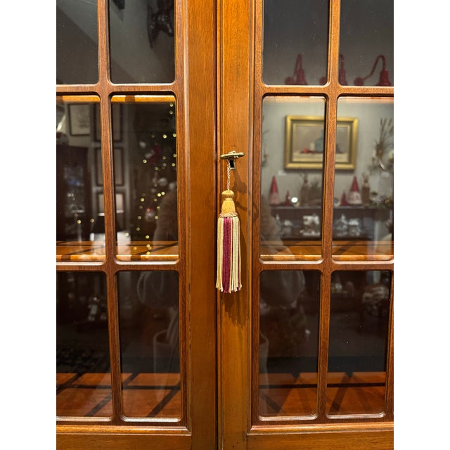 1940s Vintage Mahogany Tambour Secretary For Sale - Image 5 of 8