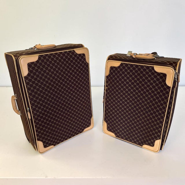Ralph Lauren Vintage Ralph Lauren “Lauren” Monograph Suitcase - a Pair For Sale - Image 4 of 13