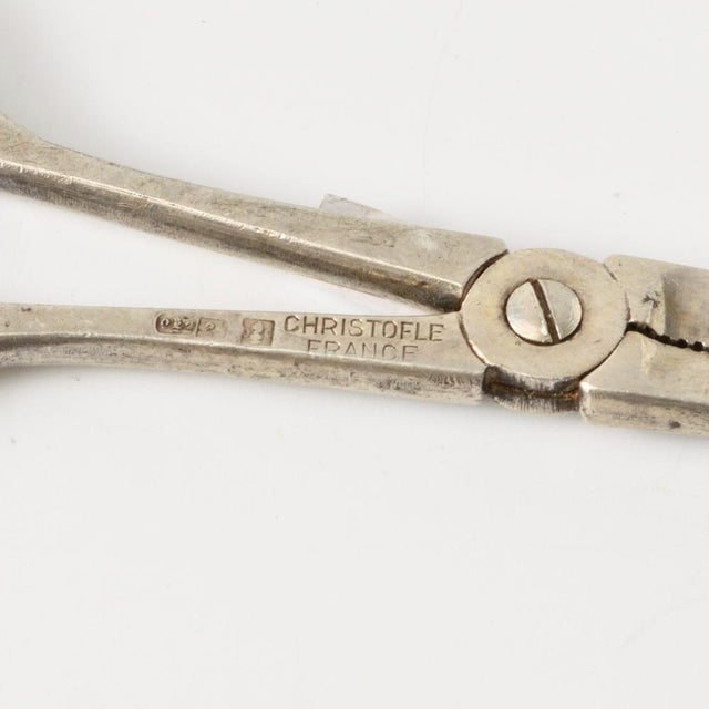 Antique Silver-Plated Sugar Tongs from Christofle, 1950s For Sale - Image 9 of 10