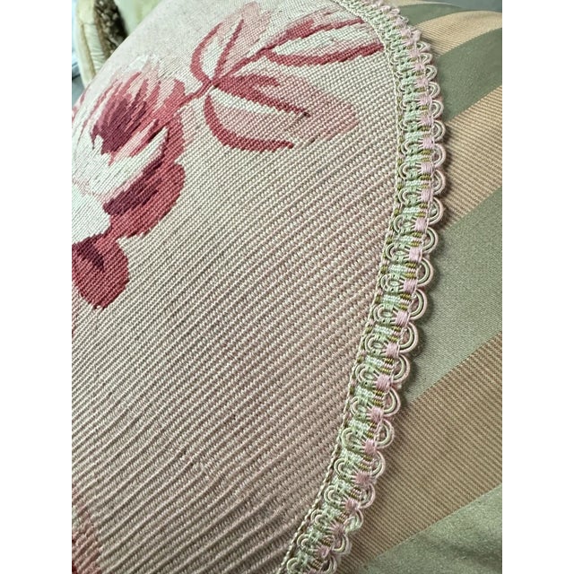 Vintage French Aubusson Tapestry Pillows - Set of 3 For Sale - Image 10 of 16
