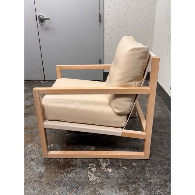 Eq3 Chiara Lounge Leather Chair For Sale - Image 4 of 12