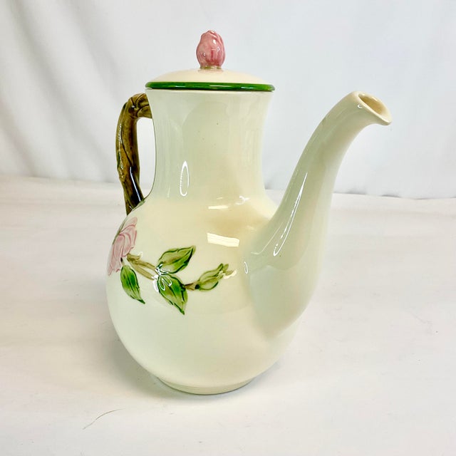 Franciscan China Mid-Century Americana Boho Chic Franciscan Desert Rose Coffee Pot, First Run. For Sale - Image 4 of 12