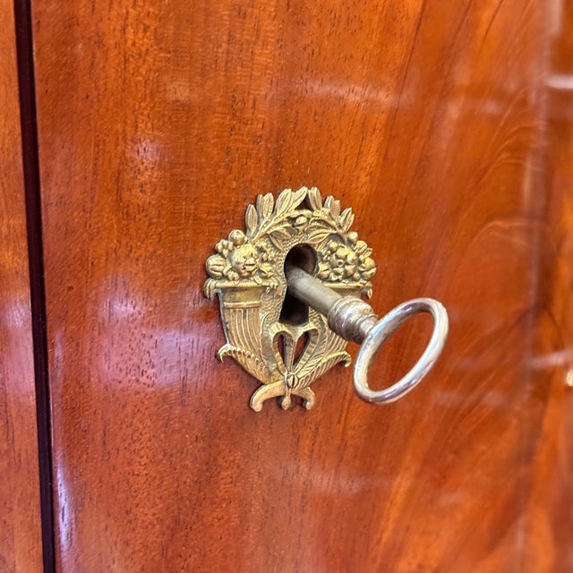 Biedermeier Demi Lune Half-Cabinet For Sale - Image 15 of 16