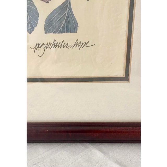 Late 20th Century Vintage Peg Wheeler Hope Ornithological "Eastern Bluebird" Framed Embossed Lithograph Print Excellent Condition. For Sale - Image 5 of 17