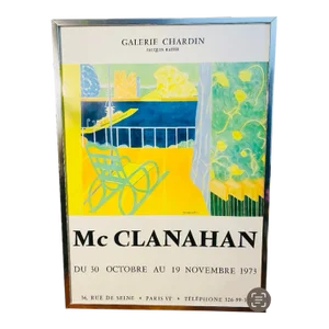 Marion McClanahan 1973 Exhibition Poster Galerie Chardin Jacques Ratier Paris Sign