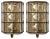 Iron and Bubble Glass Wall Lamps from Limburg, Germany, 1960s, Set of 2 For Sale