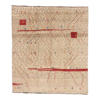 Vintage Persian Gabbeh Rug, 08'01 X 09'02 For Sale