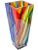 Rustic European Vintage Hand-Crafted Colorful Glass Vase For Sale - Image 3 of 8