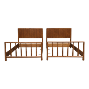 Refinished t.h. Robsjohn Gibbings for Widdicomb Twin Beds - A Pair