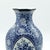 Ceramic Blue Vase with Floral Design by Franz Anton Mehlem, 19th Century For Sale - Image 4 of 5