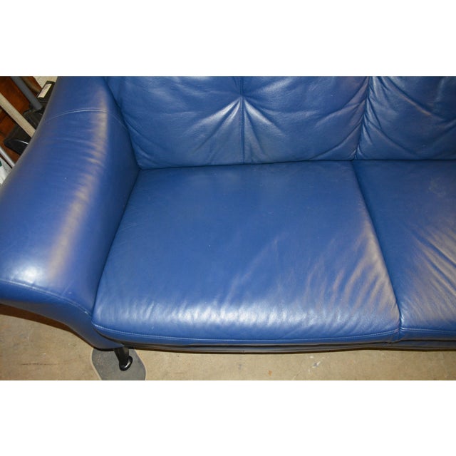 This is a soft, quality leather, loveseat/sofa. Purchased in Germany. Euri Collection. All cushions are fixed. Front...