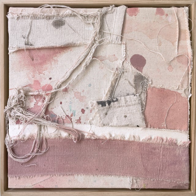 "Vestiges 04" Patched Dropcloth Assemblage Artwork For Sale