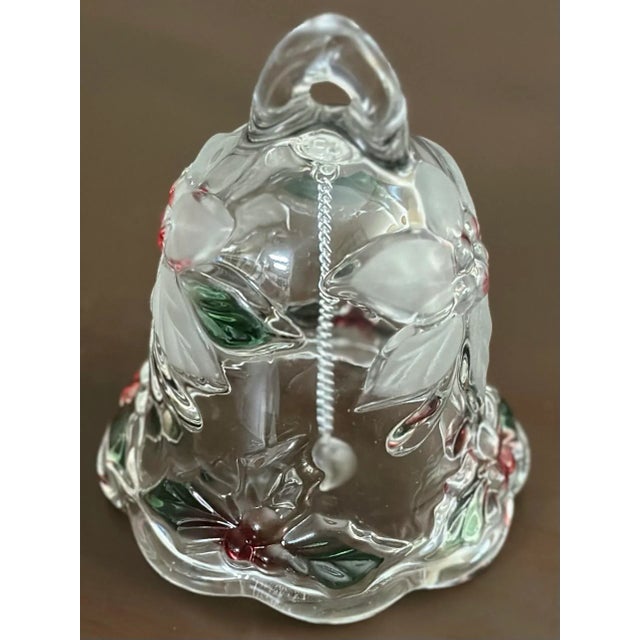 Vintage Celebrations by Mikasa Holiday Bloom Crystal Christmas Bell For Sale In Orlando - Image 6 of 12