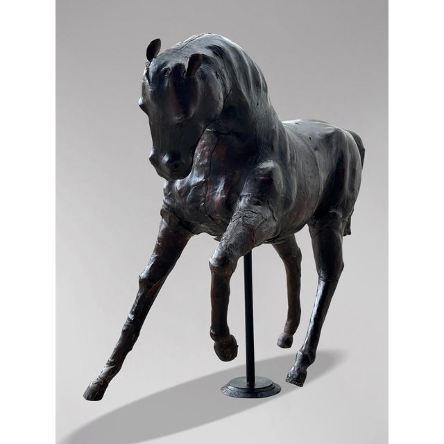 Large Leather Model of a Horse from Liberty & Co, 1930s For Sale - Image 11 of 12