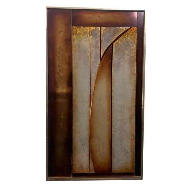 Resin Carved Panel, 1980s, Wood & Resin For Sale