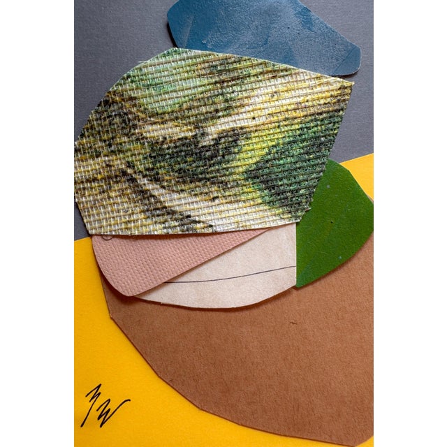 Yellow "Superbloom 8" Original Mixed-Media Collage on Paper by Zac Woodiel For Sale - Image 8 of 9