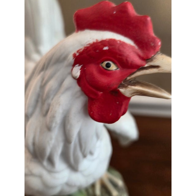 Vintage Hen Chicken - Hand-Painted Bisque Porcelain Statue From Andrea by Sadek For Sale - Image 4 of 12