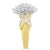 Early 21st Century 10K Yellow Gold Round And Baguette-Cut Diamond Ring - Size 8 For Sale - Image 5 of 7