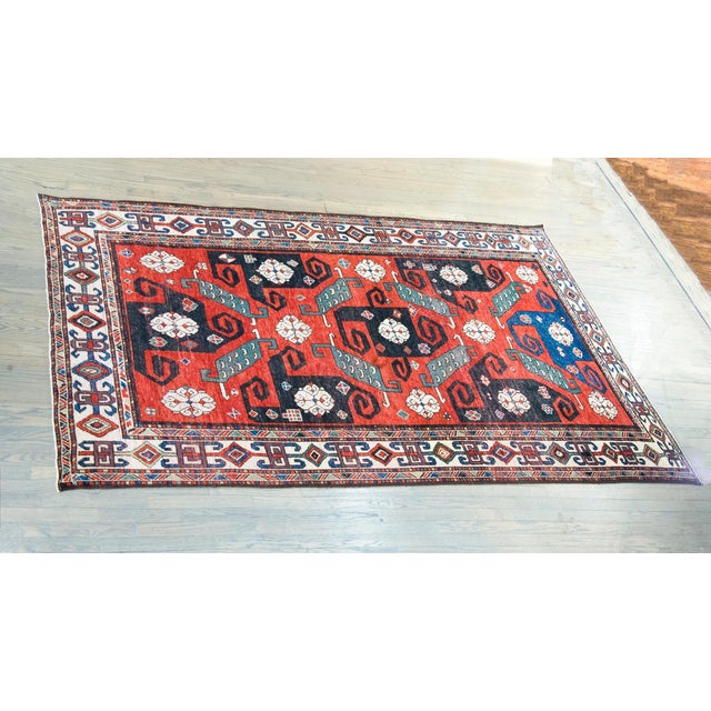 Early 20th Century Persian Kazak Rug For Sale - Image 16 of 16