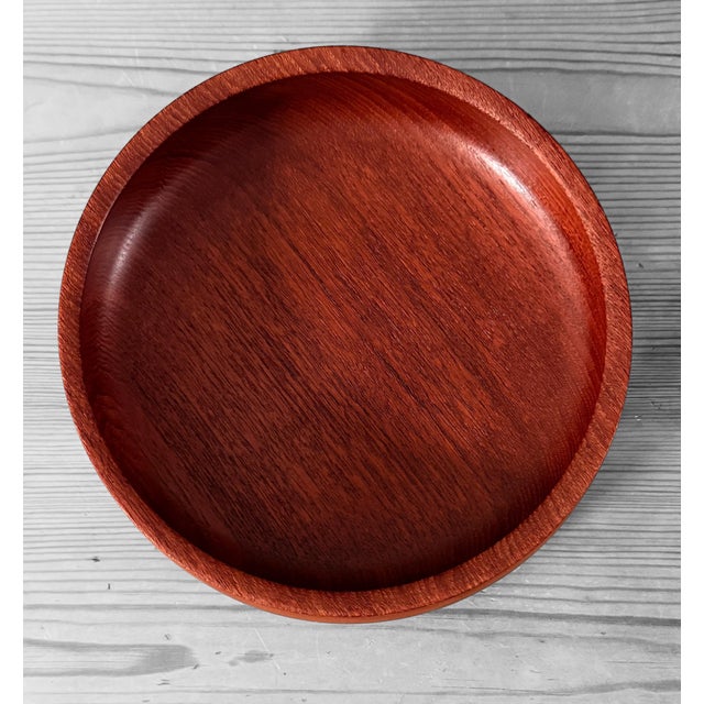 Brown Mid-Century Sculptural Wooden Bowl, 1960s For Sale - Image 8 of 9