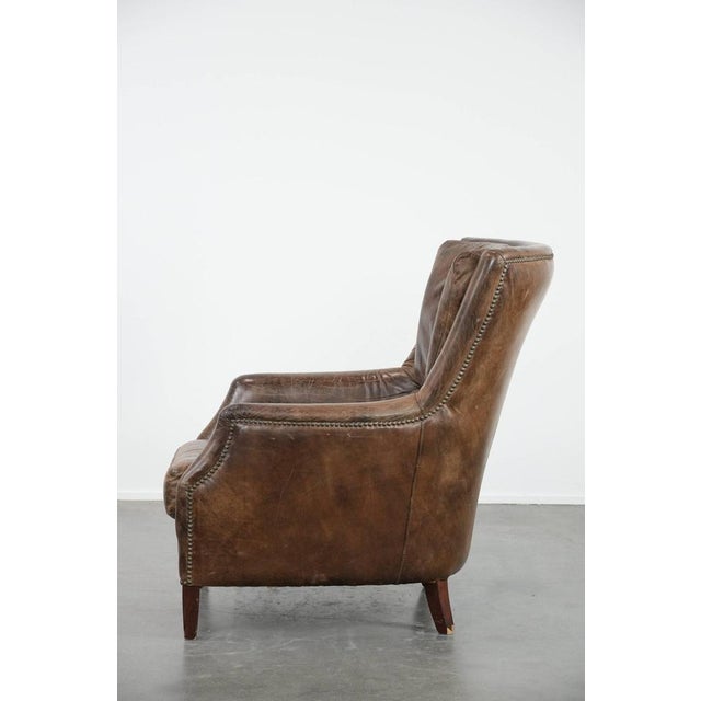 1990s Vintage Armchair in Cowhide For Sale - Image 5 of 17