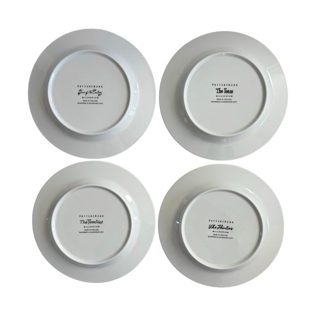 1999 Pottery Barn Millennium Series “The Decades” Salad / Dessert Plates - Set of 12 For Sale In Chicago - Image 6 of 8