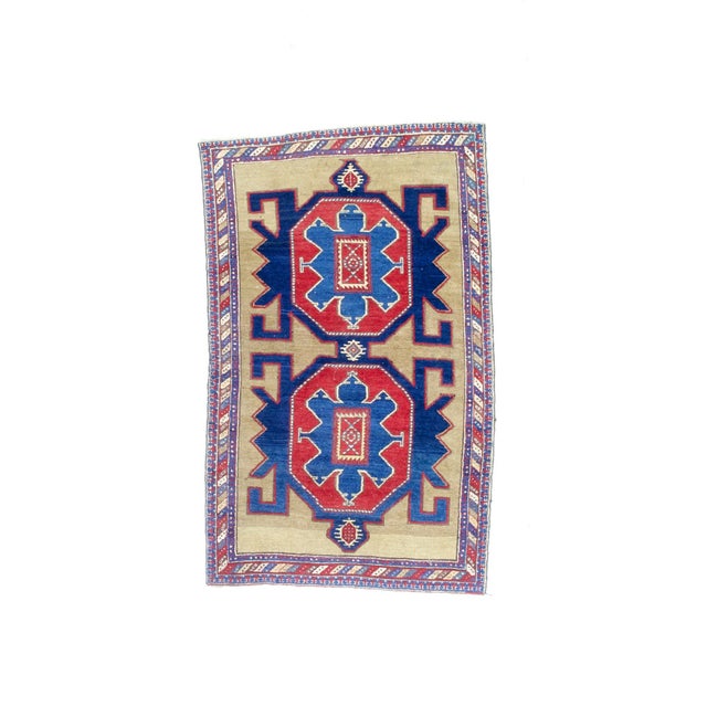 Figurative Fine Antique Kuba Rug 3’11" X 6’4" For Sale - Image 3 of 7